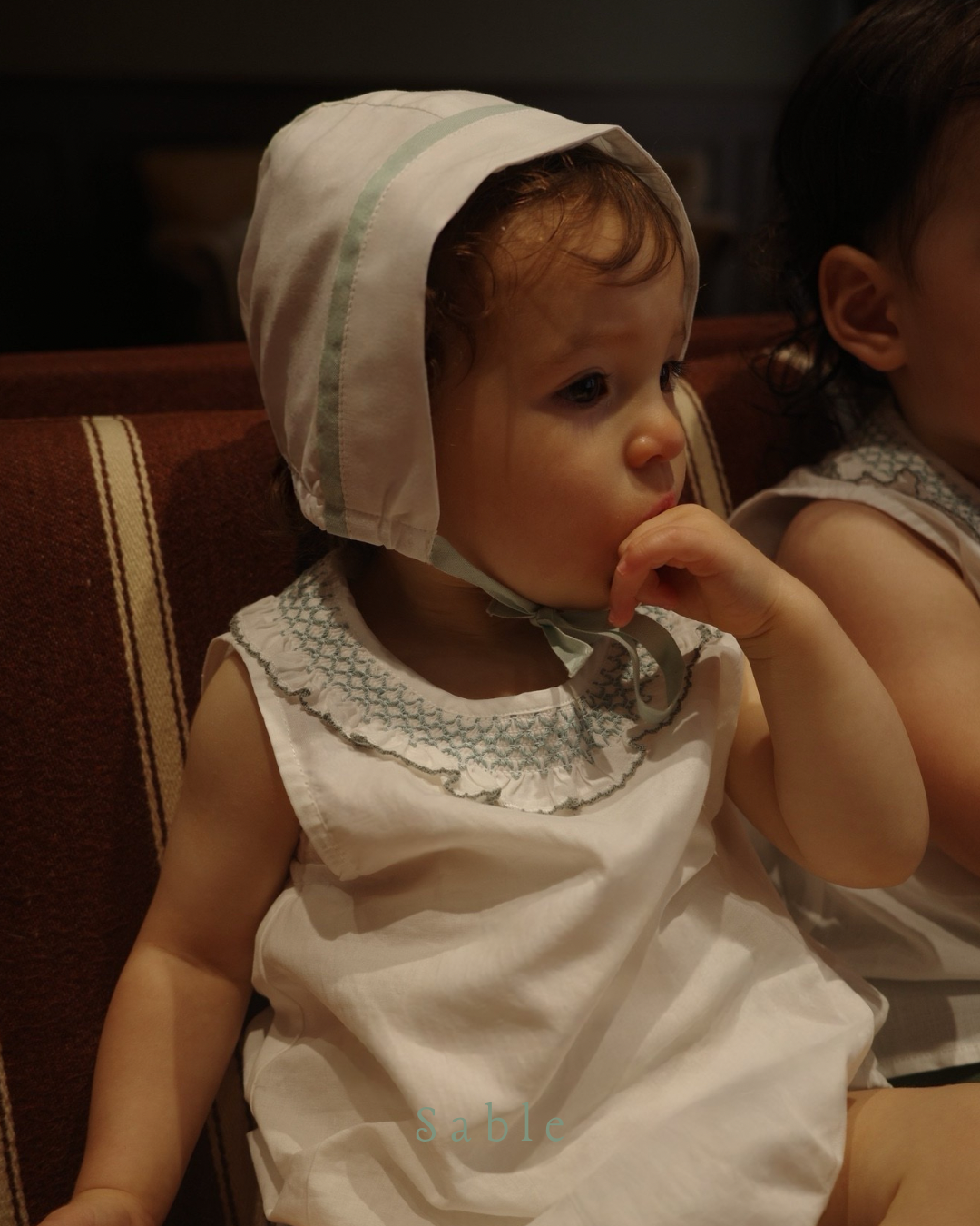 mint smock romper
