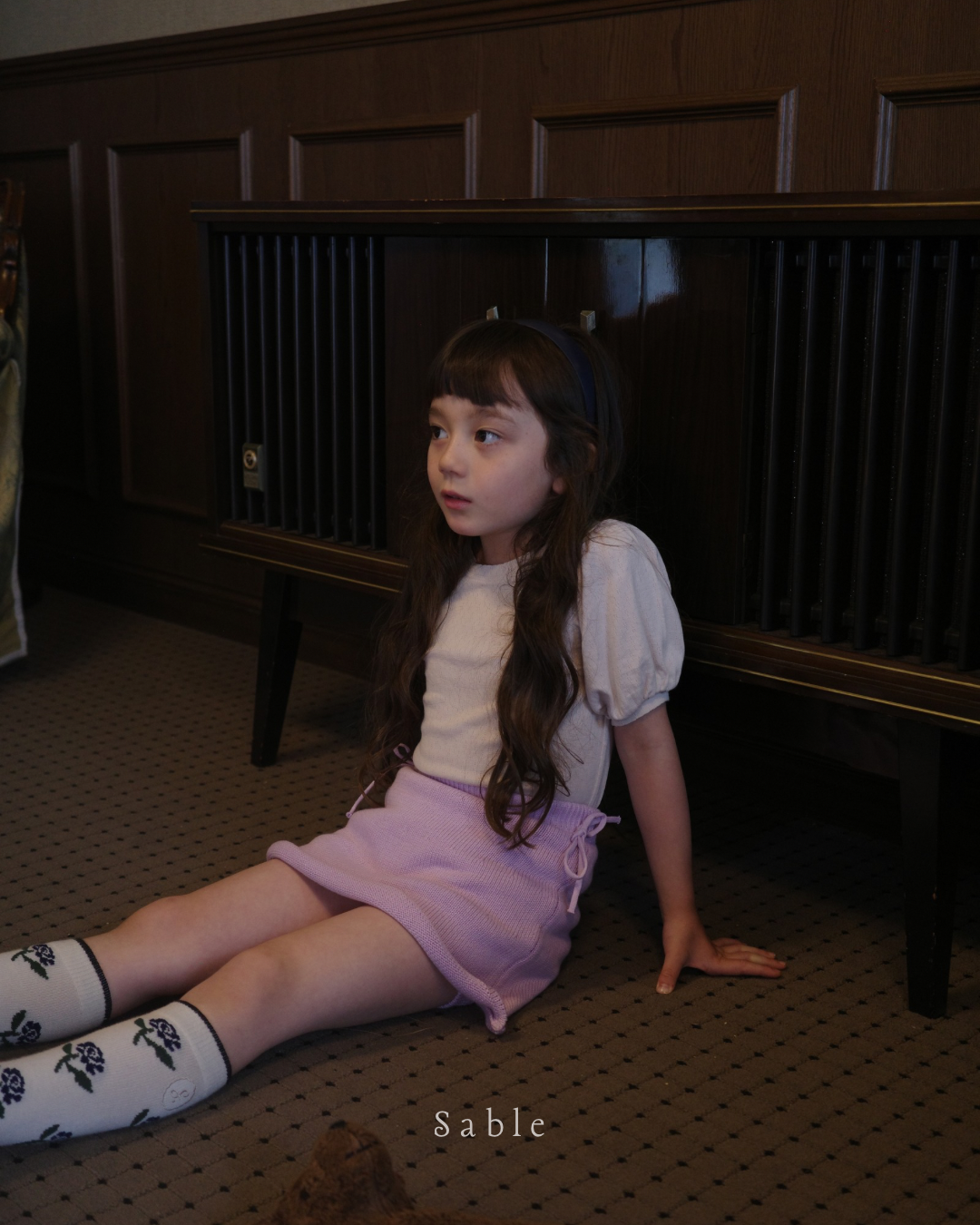 ribbon knit skort (lavender)
