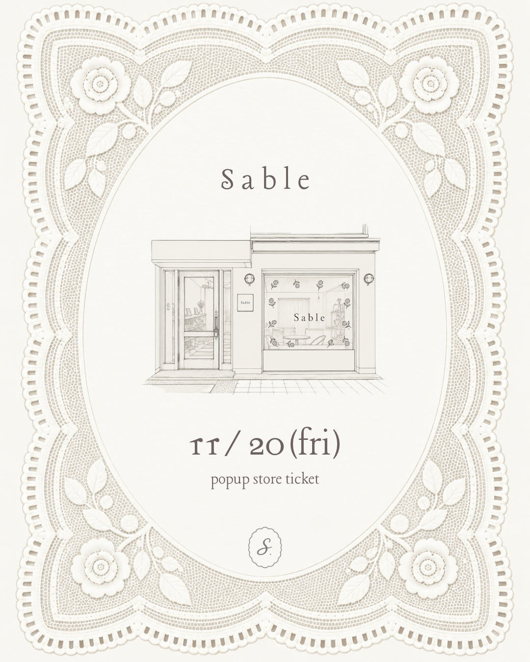 POPUP ticket【11/20(FRI)】
