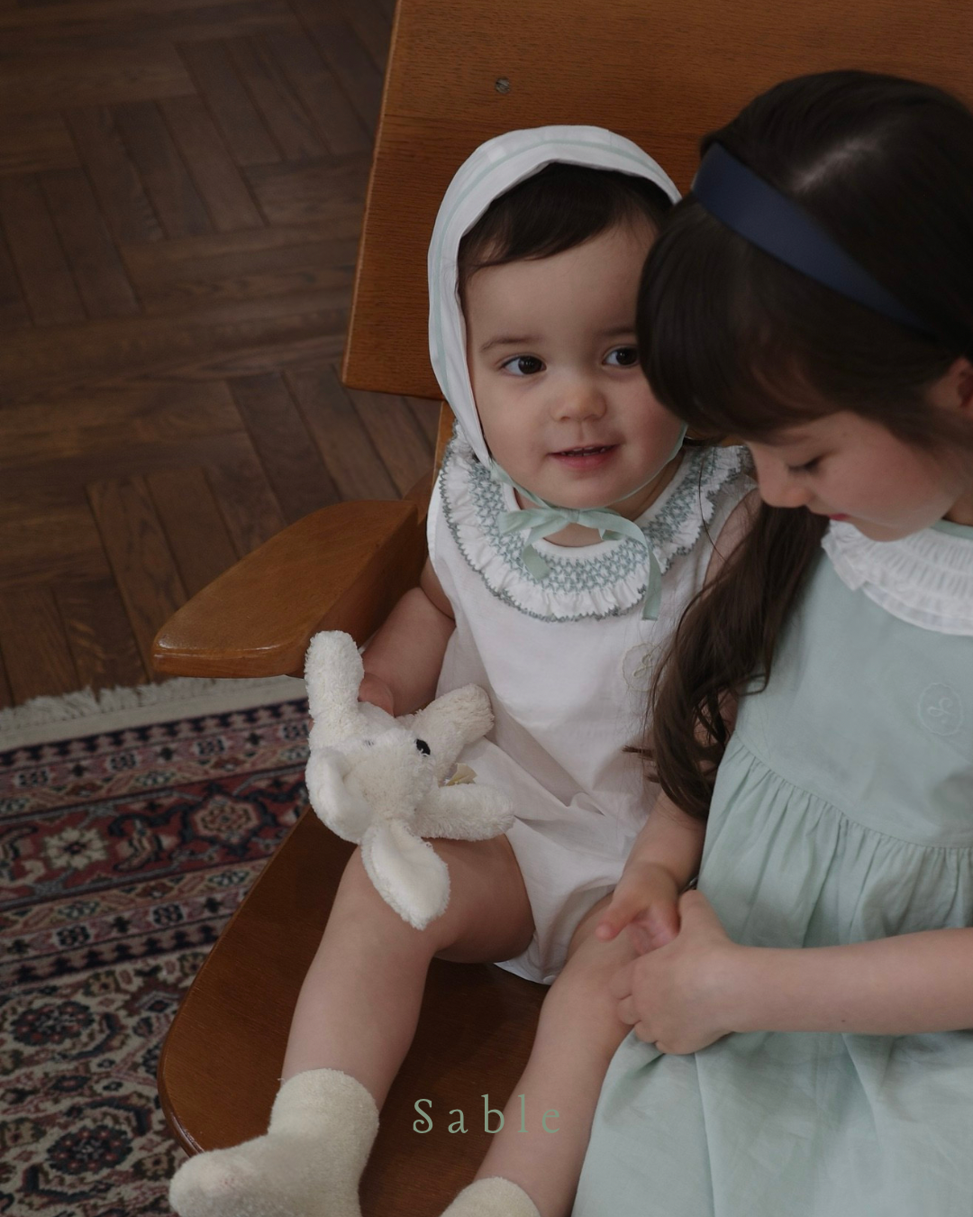 mint smock romper
