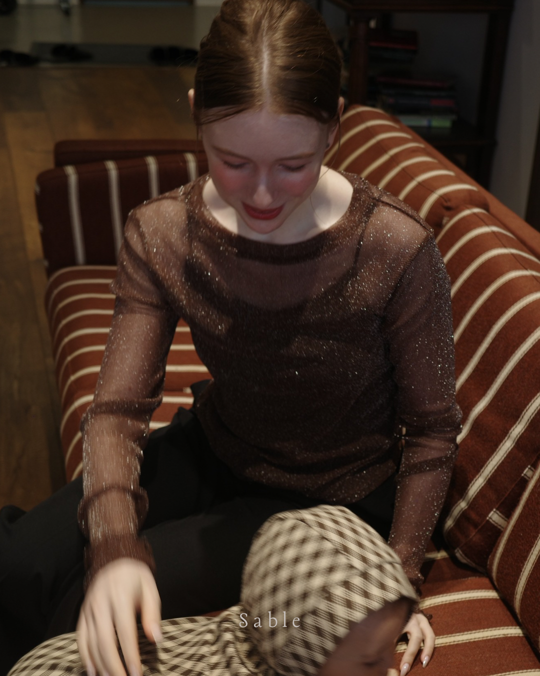 sheer lame tops